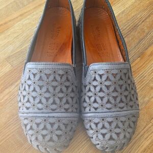 EUC Gray Leather Women's Slip-On Shoes
